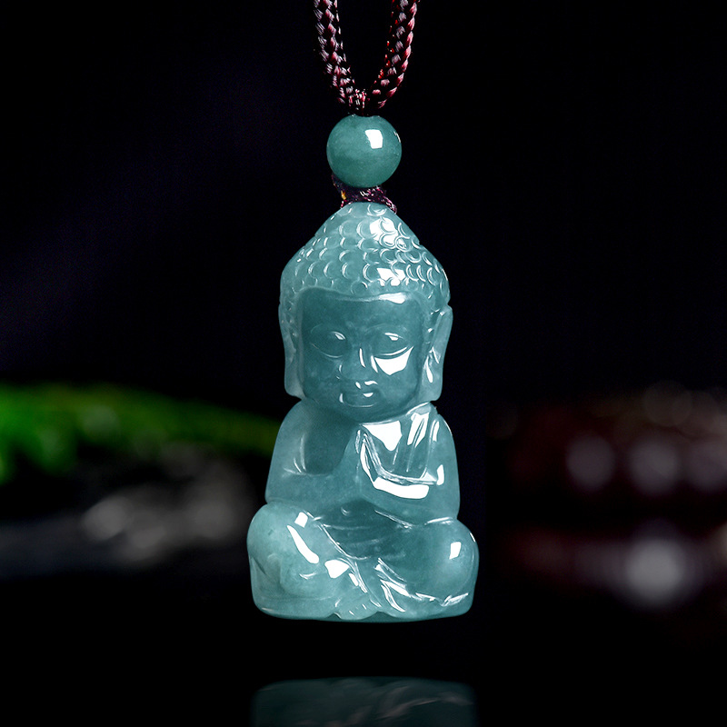 Necklaces - قلادة بوذا الطفل من اليشم الطبيعي