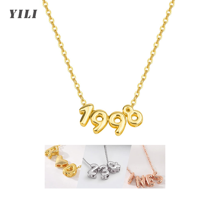 Initial Letter Necklace 18K Gold - قلادة مخصصة بحروف ثلاثية الأبعاد على