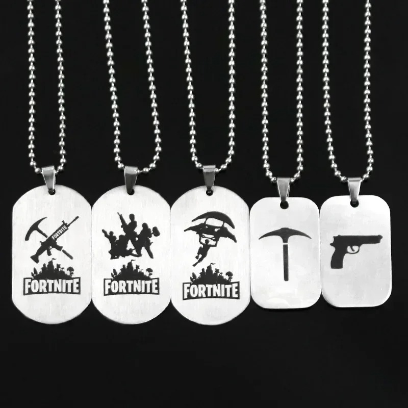 Anime Pendant Necklace - قلادة أنيمي لعبة فورتنايت من الفولاذ