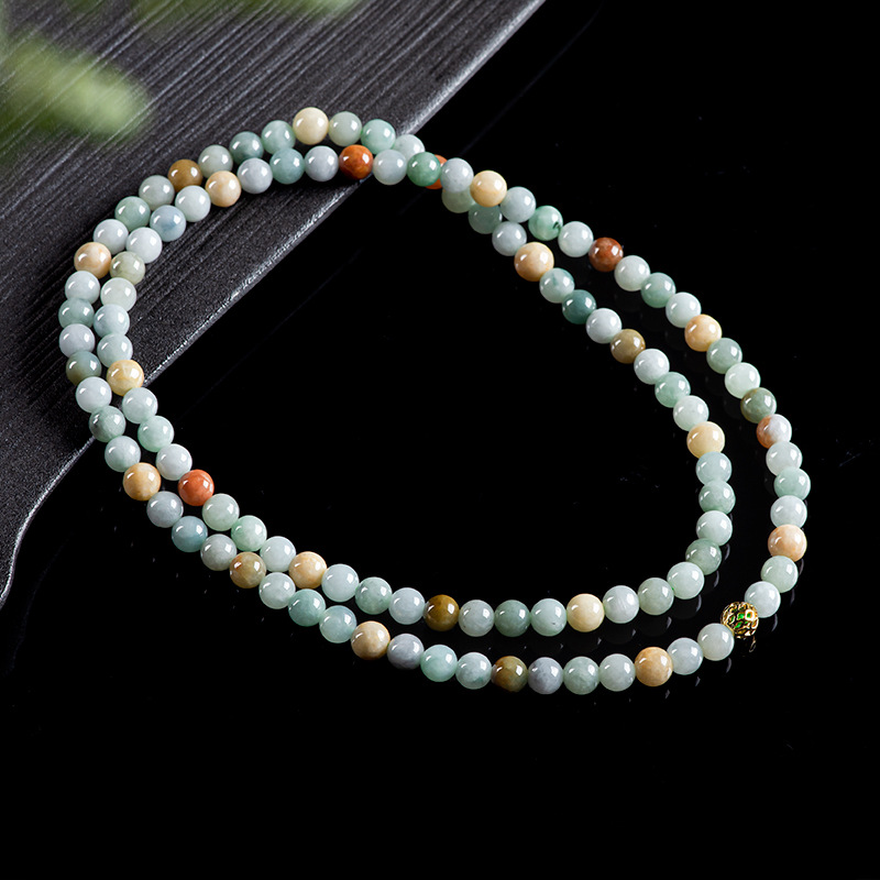 Bracelets - سوار وقلادة من حجر اليشم البورمي،