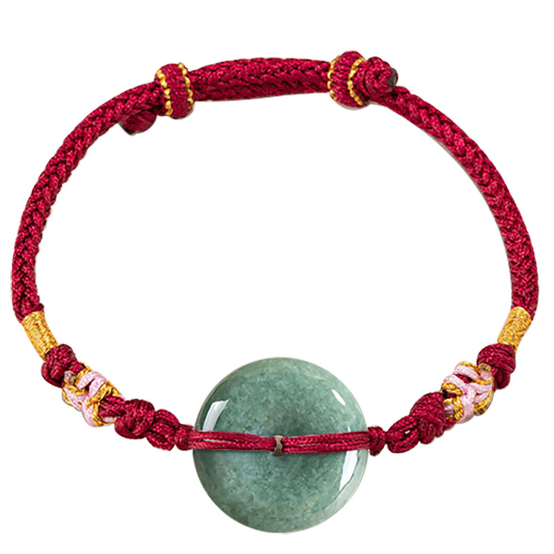 Bracelets - الأخضر ميانمار الجاديت دونات سوار مصمم