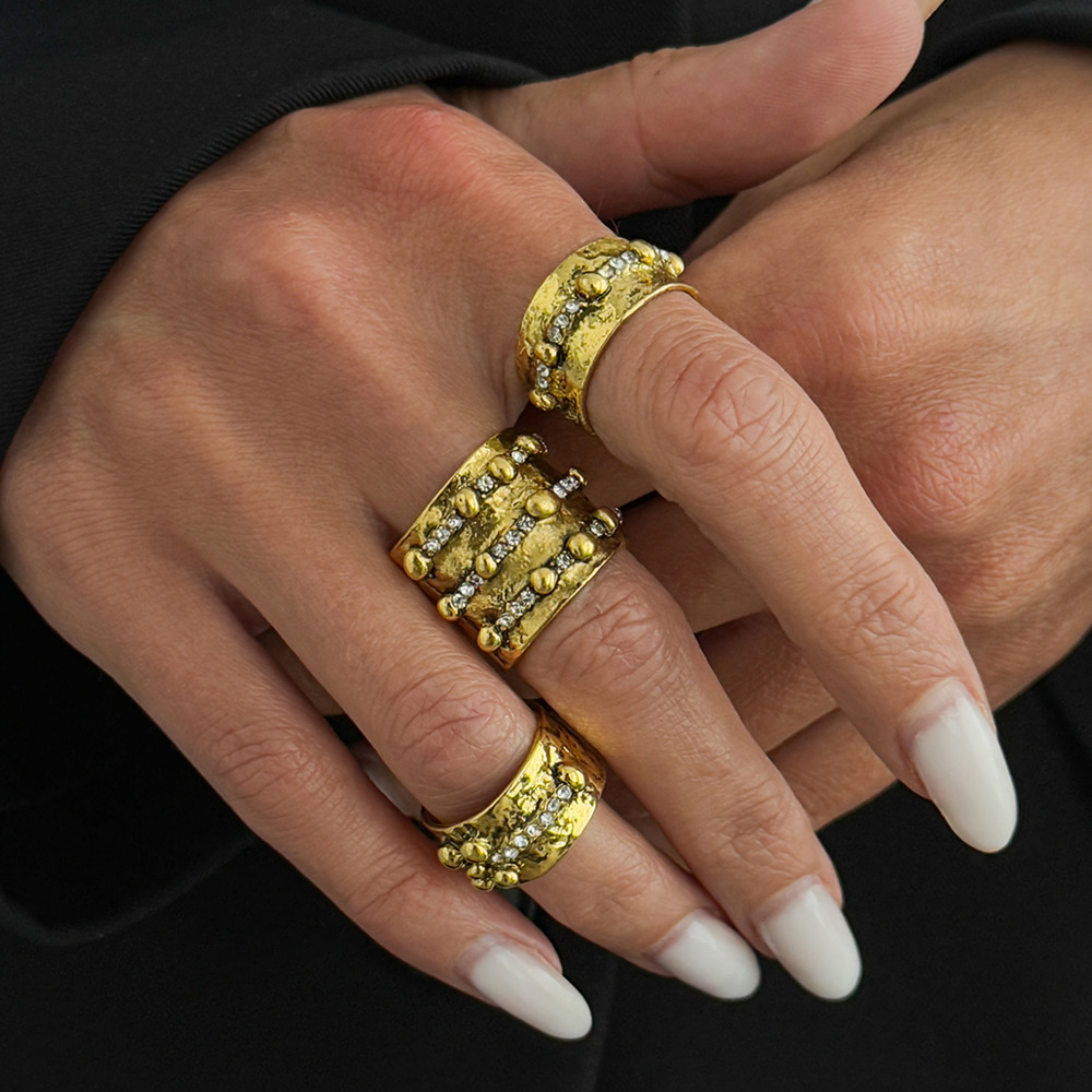 Vintage Punk Knuckle Rings Set - مجموعة خواتم مفتوحة قابلة للتعديل من