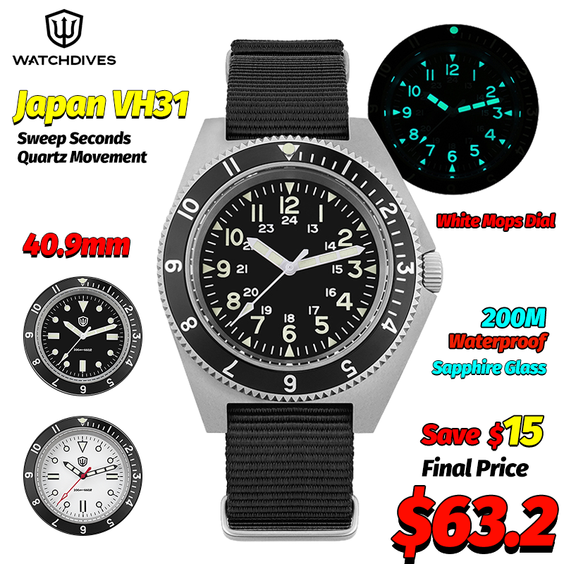 Watch Accessories - Watchdives WD1972 ساعة كوارتز الياقوت مضيئة