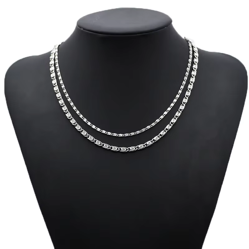 925 Sterling Silver Chain Necklace Men - أندارا قلادة من الفضة الإسترلينية عيار