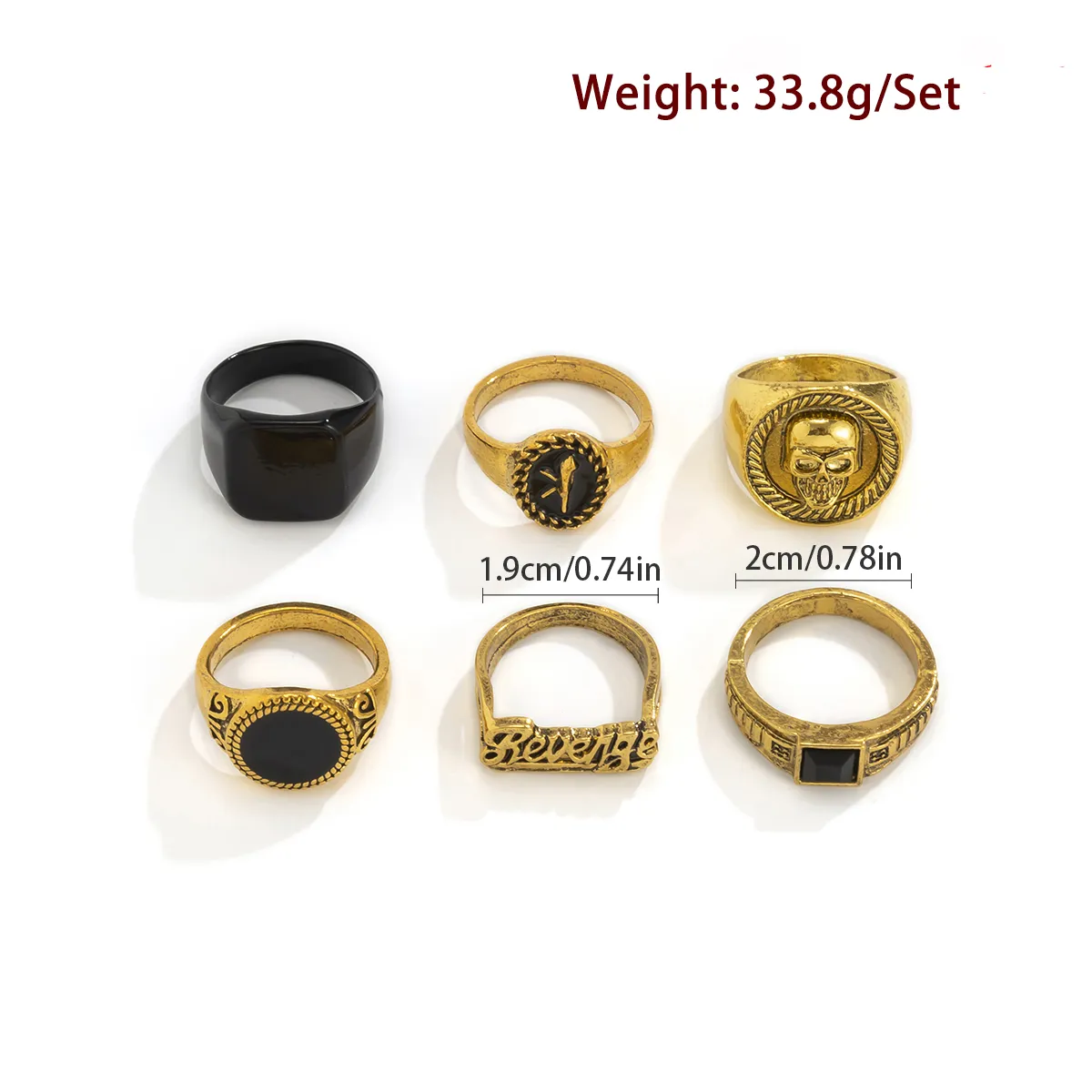 6-قوطية هيكل عظمي عتيق طقم خوا - مراجعة Vintage Punk Knuckle Rings Set وسعره