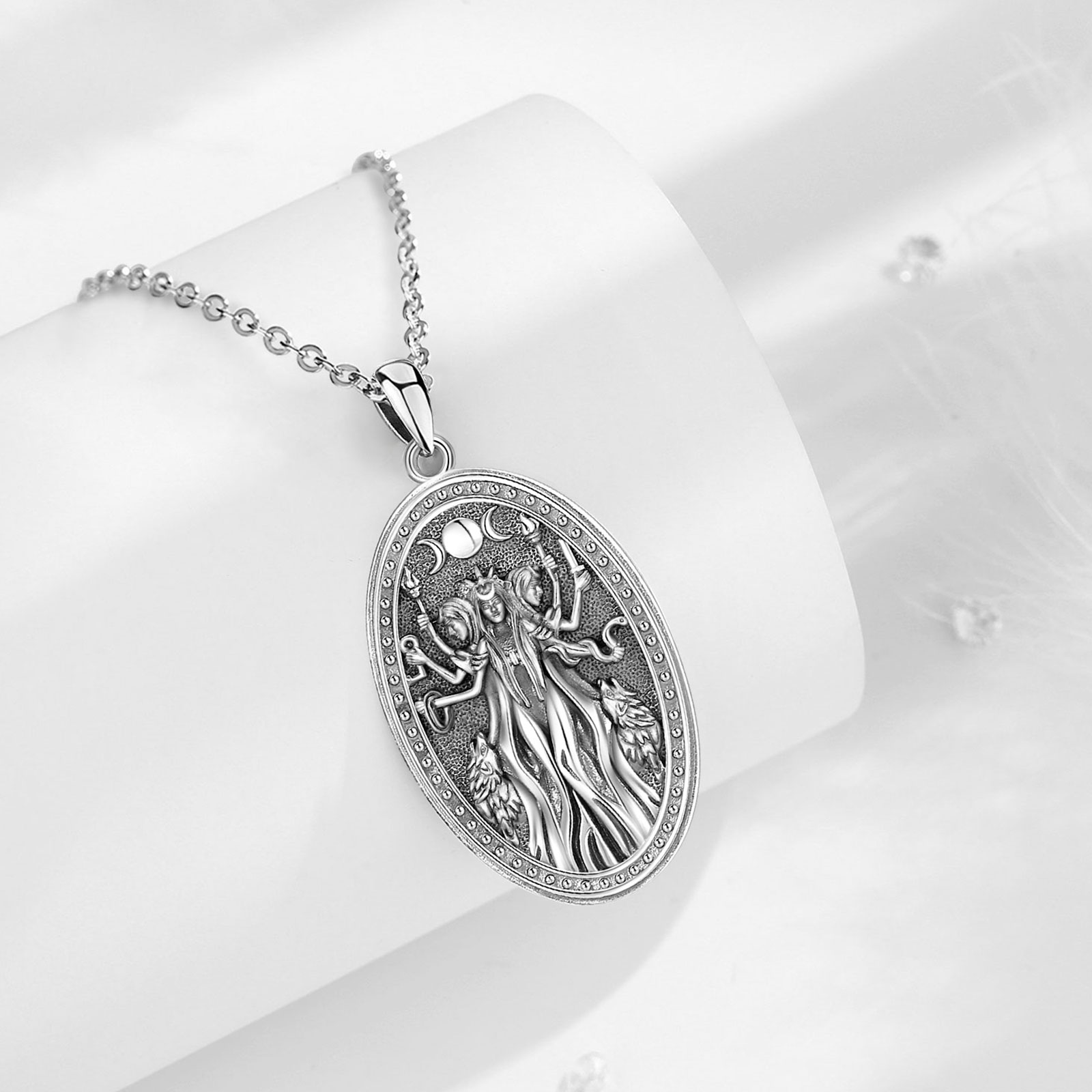 يودورا 925 فضة الثلاثي القمر آ - مراجعة 925 Sterling Silver Chain Necklace Men وسعره