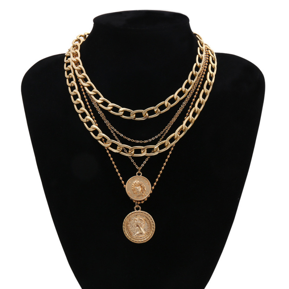 قلادة بقلادة صورة بأسلوب بوهيم - مراجعة Layered Pendant Necklace Aesthetic وسعره