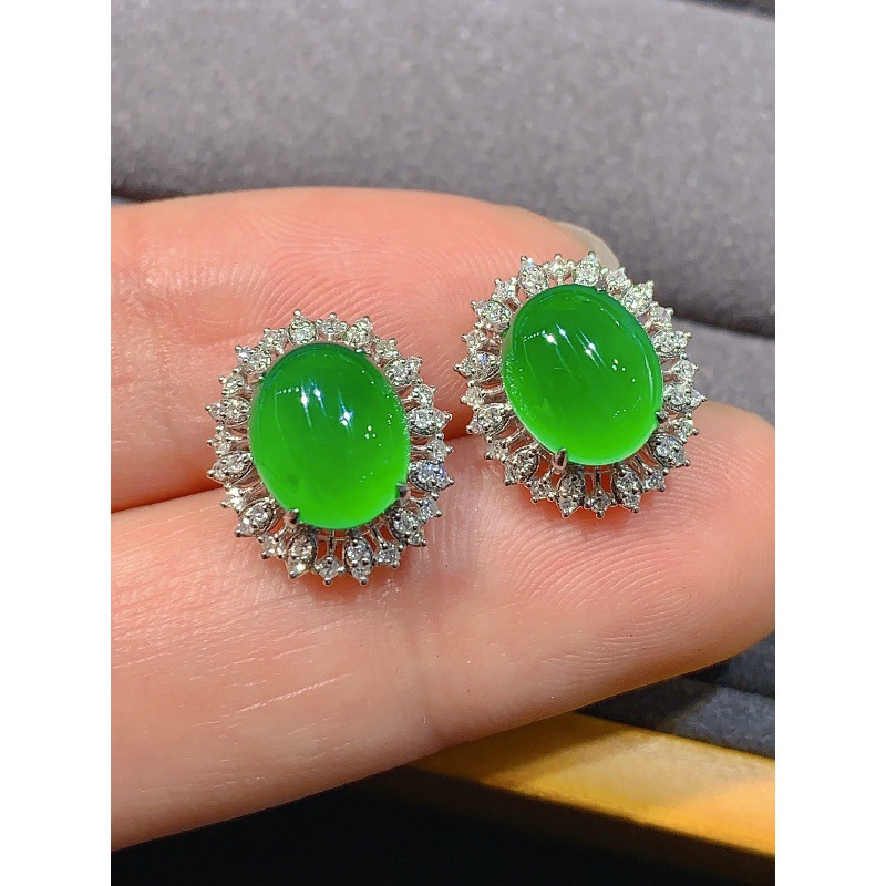 أقراط من اليشم الأخضر الإمبراط - مراجعة Earrings وسعره