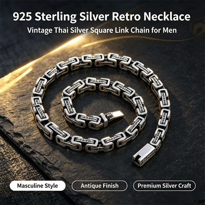 أويادي قلادة فضة تايلاندية عتي - مراجعة 925 Sterling Silver Chain Necklace Men وسعره