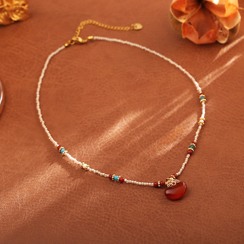 قلادة جديدة بتصميم صيني عصري،  - مراجعة Pearl Choker Necklace Vintage وسعره