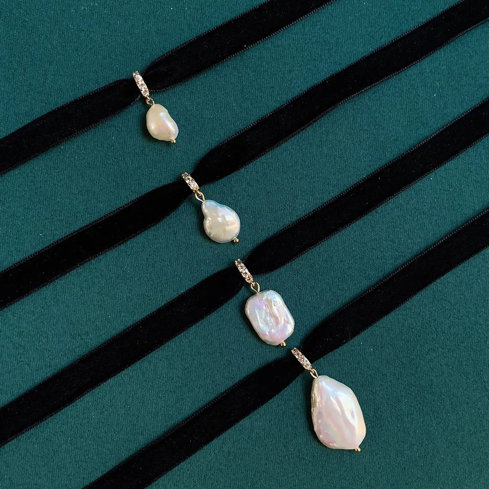 الأسود شريط مخملي المختنق غير  - مراجعة Pearl Choker Necklace Vintage وسعره