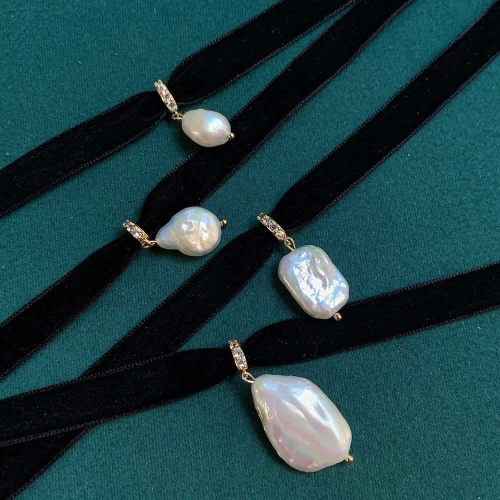 الأسود شريط مخملي المختنق غير  - مراجعة Pearl Choker Necklace Vintage وسعره