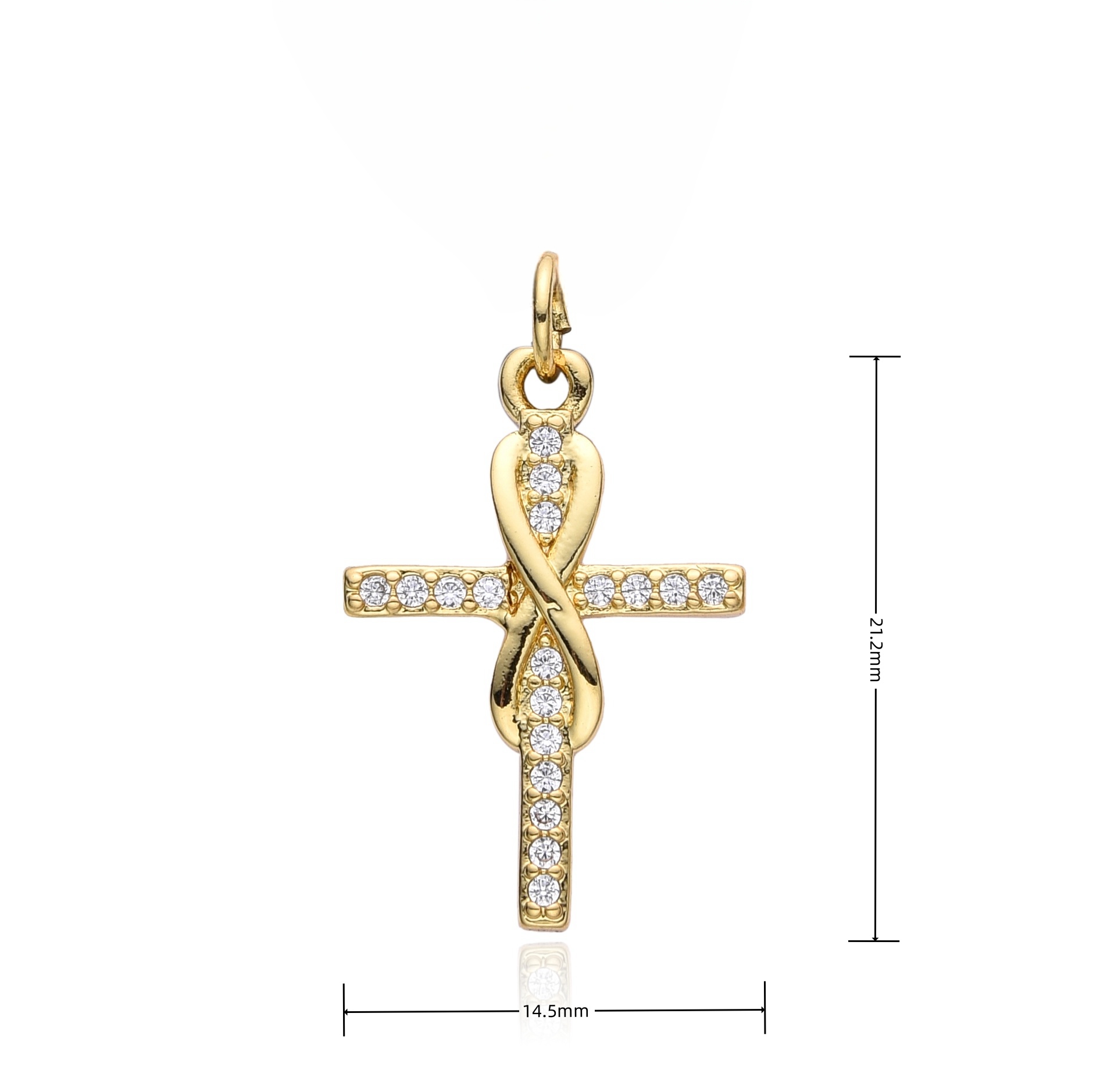 مايكرو مطعمة الزركون الصليب ال - مراجعة Cross Pendant Necklace Gold وسعره