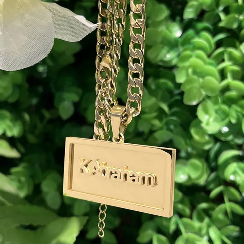 اسم مخصص الهيب هوب قلادة للرجا - مراجعة Custom Name Necklace Stainless Steel وسعره
