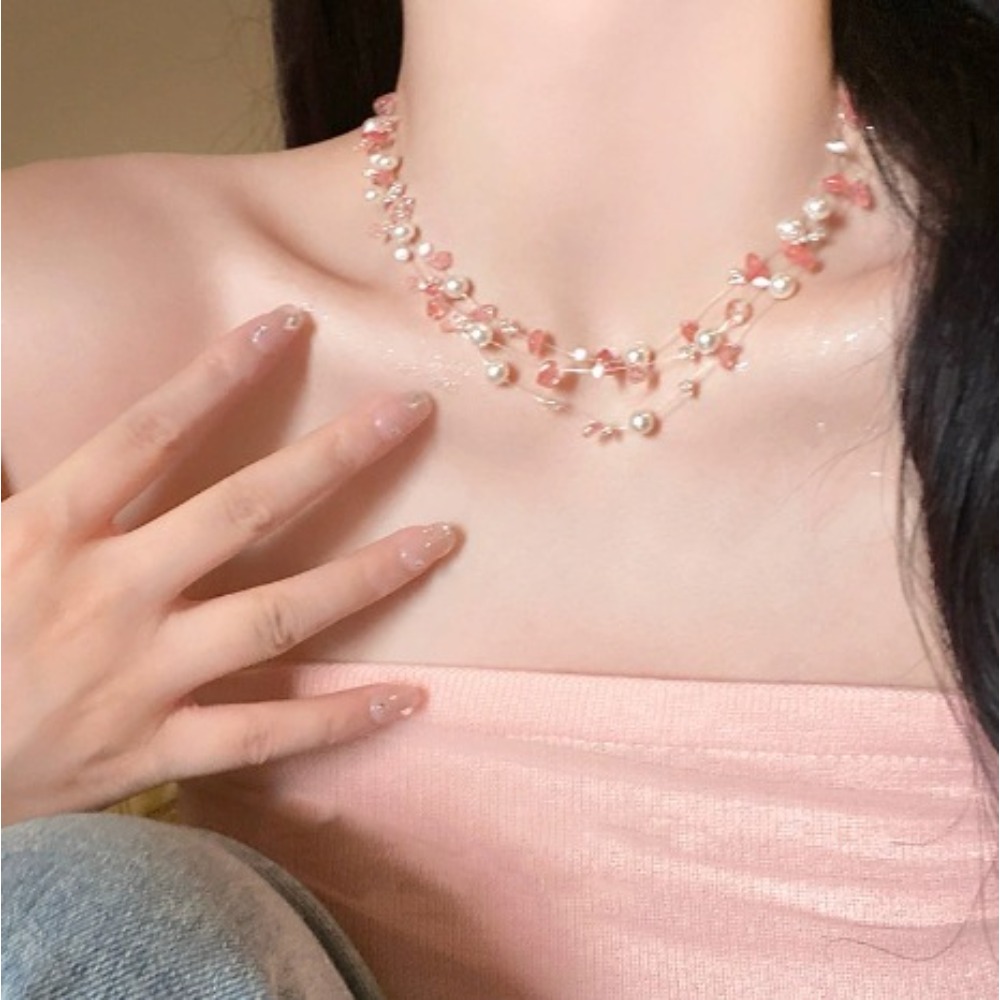 الملونة نجم البحر شل اللؤلؤ ال - مراجعة Layered Pendant Necklace Aesthetic وسعره
