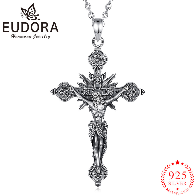 يودورا جديد الصليب قلادة 925 ف - مراجعة 925 Sterling Silver Chain Necklace Men وسعره