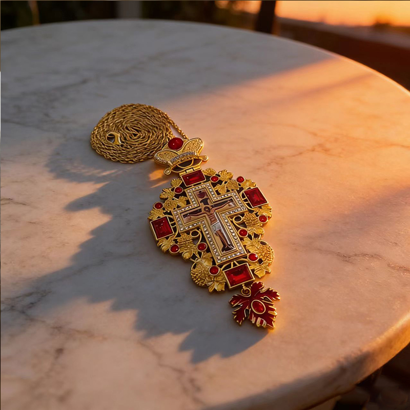 قلادة صليب ذهبية جديدة فاخرة م - مراجعة Cross Pendant Necklace Gold وسعره