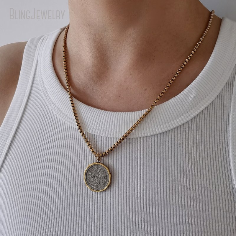 10 قطعة صندوق من الفولاذ المقا - مراجعة Cross Pendant Necklace Gold وسعره