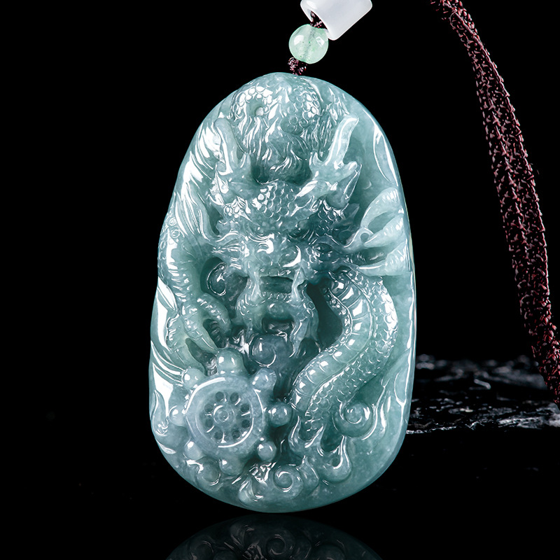 قلادة التنين من اليشم البورمي، - مراجعة Necklaces وسعره