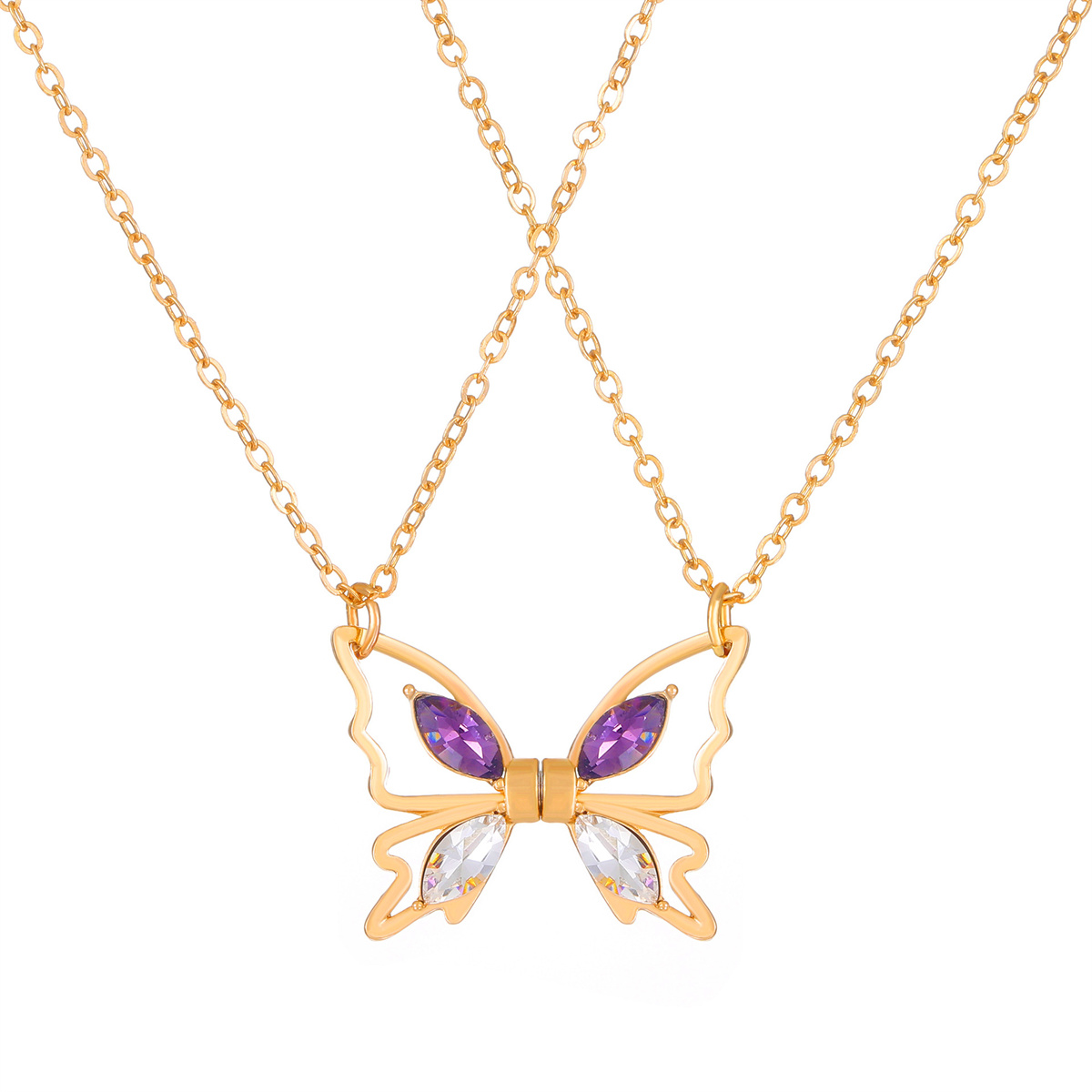 قلادة فراشة مغناطيسية للأحباء  - مراجعة Magnetic Couple Matching Necklaces وسعره