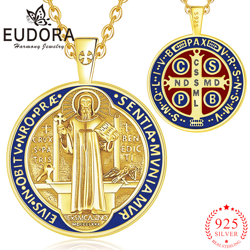 يودورا 925 فضة سانت بنديكت قلا - مراجعة 925 Sterling Silver Chain Necklace Men وسعره