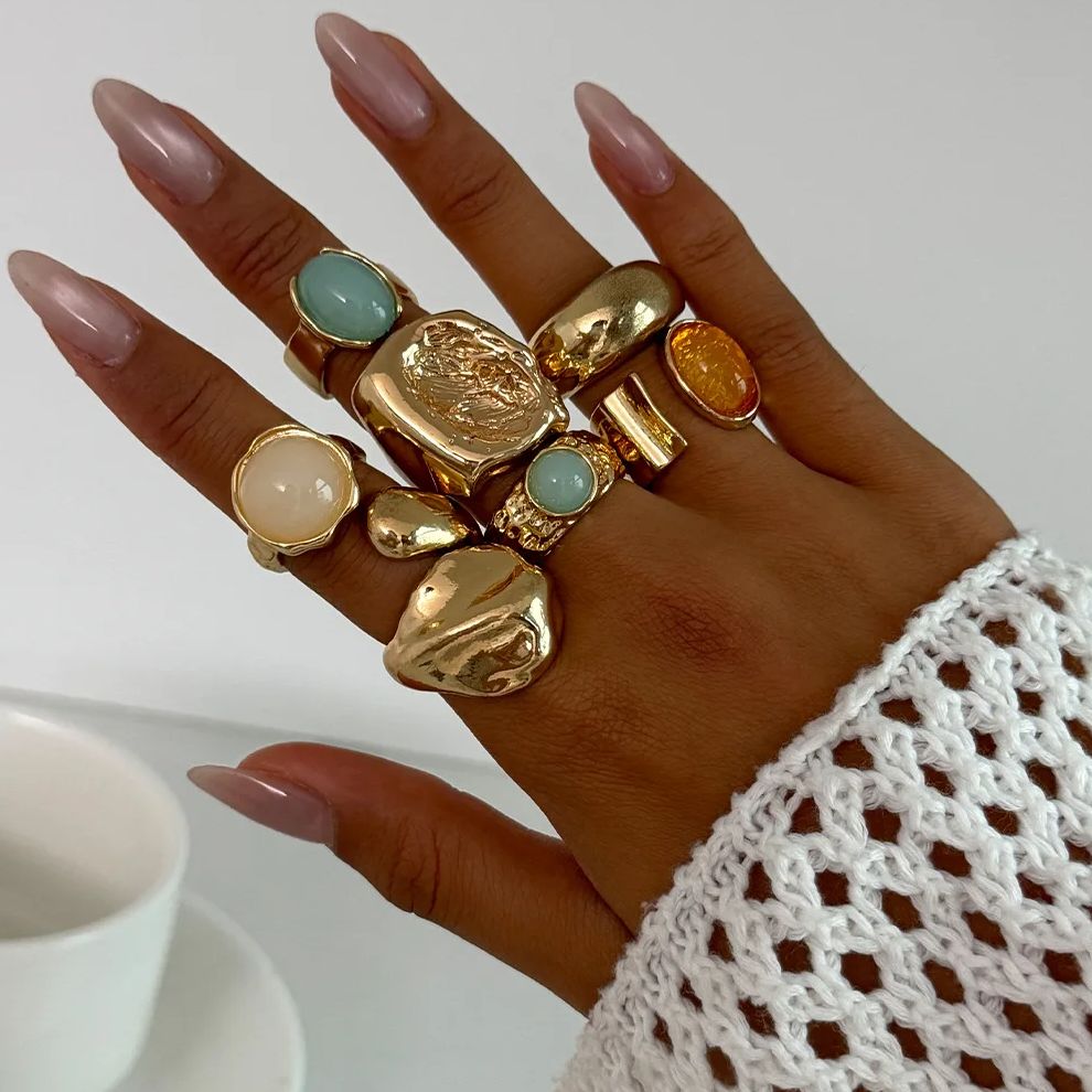 ديزي 7 قطعة/المجموعة خمر متعدد - مراجعة Vintage Punk Knuckle Rings Set وسعره