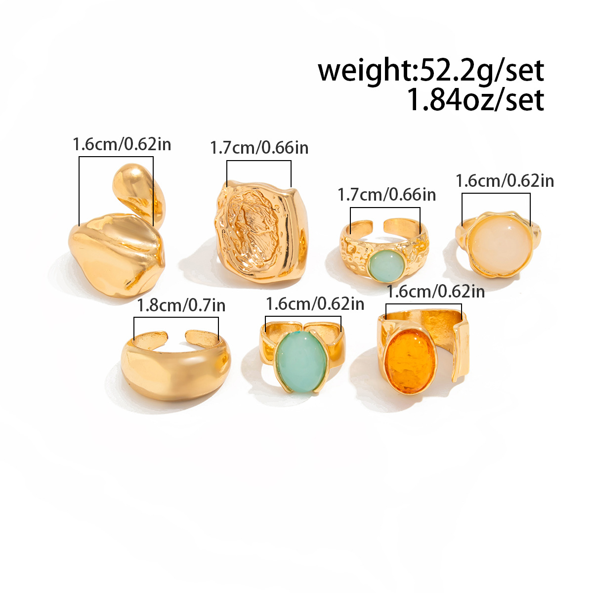 ديزي 7 قطعة/المجموعة خمر متعدد - مراجعة Vintage Punk Knuckle Rings Set وسعره