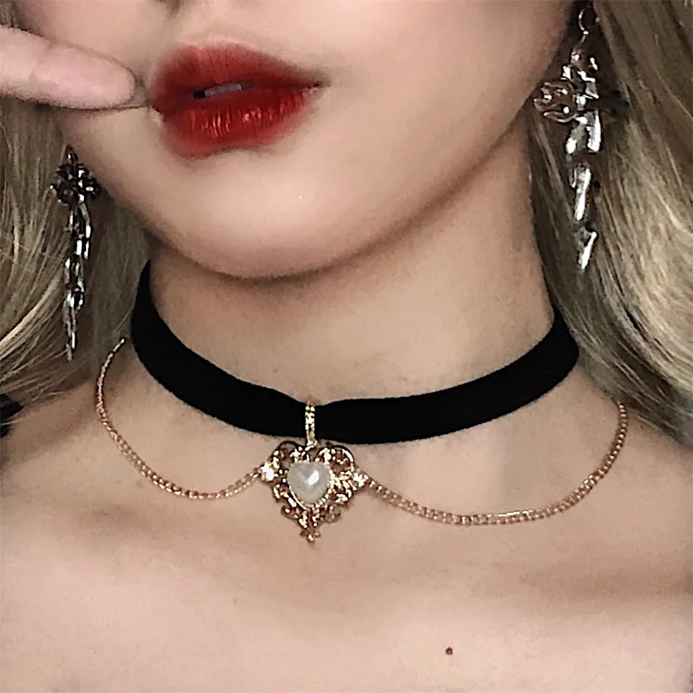 قلادة مخملية عتيقة للسيدات ، ق - مراجعة Pearl Choker Necklace Vintage وسعره