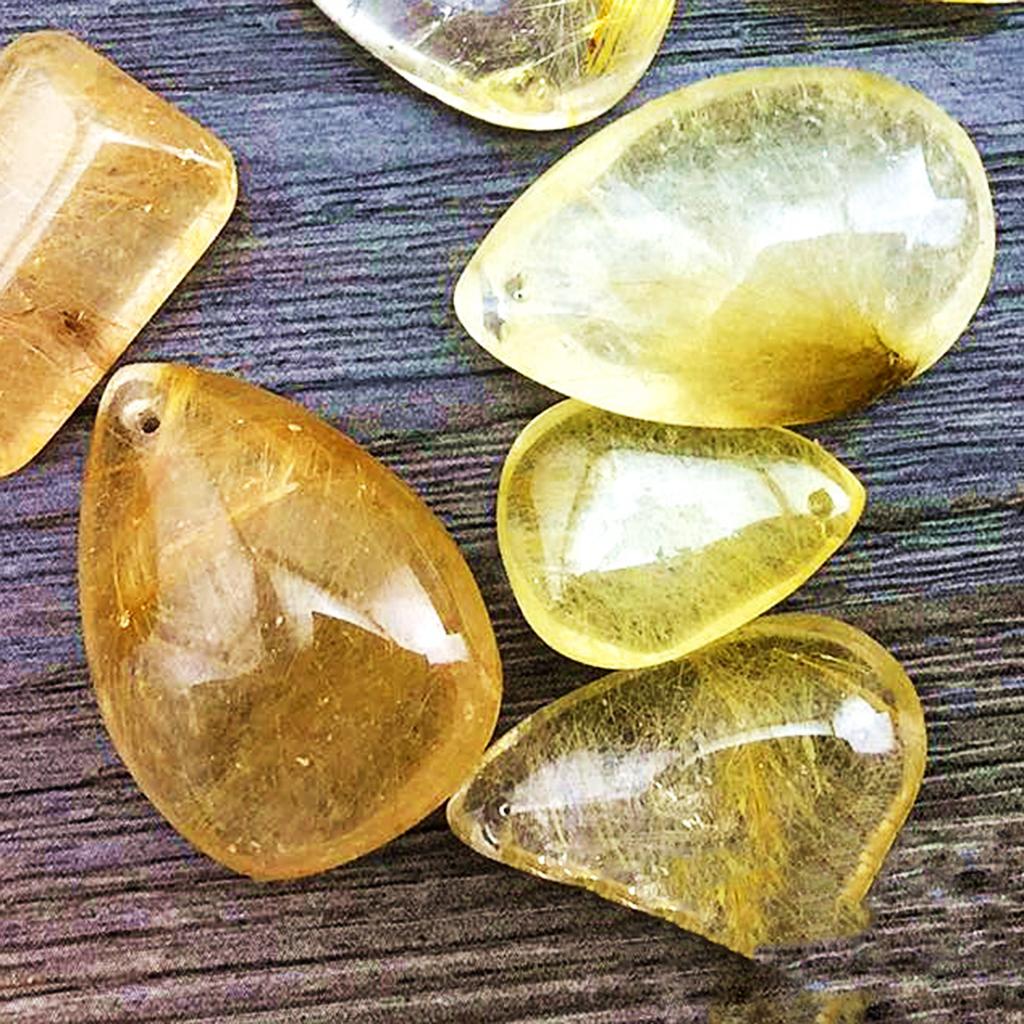 قلادة كريستال كوارتز ذهبي طبيع - مراجعة Crystal Pendant Necklace Natural Stone وسعره