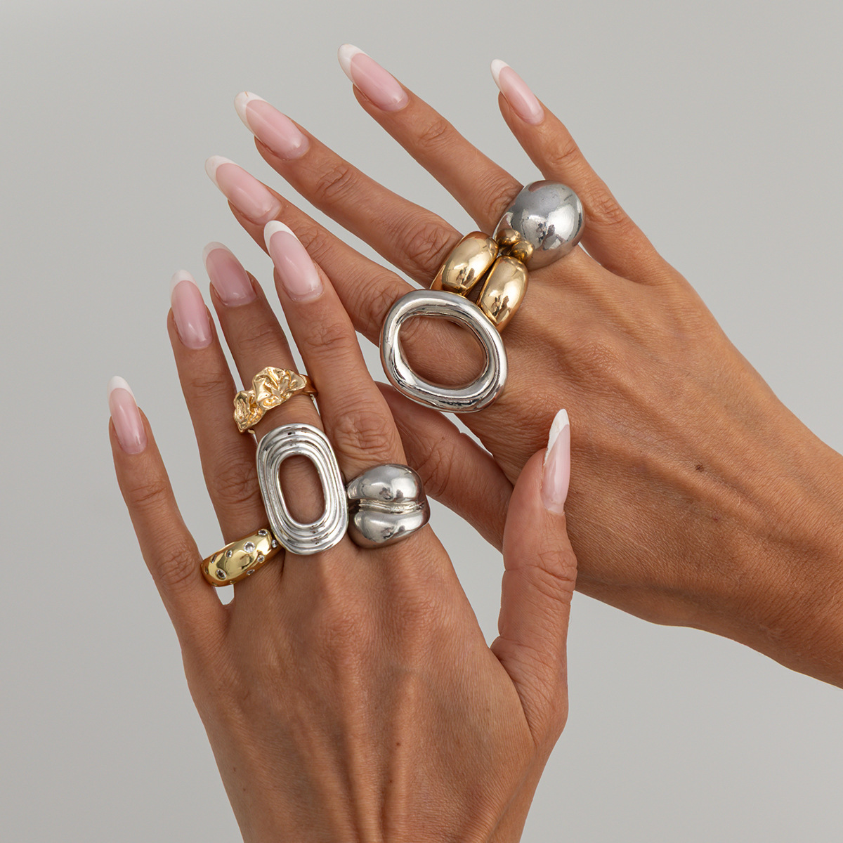 مجموعة من 8 قطع خواتم معدنية م - مراجعة Vintage Punk Knuckle Rings Set وسعره