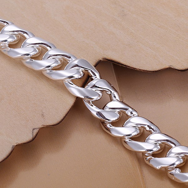 قلادة هندسية من الفضة الإسترلي - مراجعة 925 Sterling Silver Chain Necklace Men وسعره