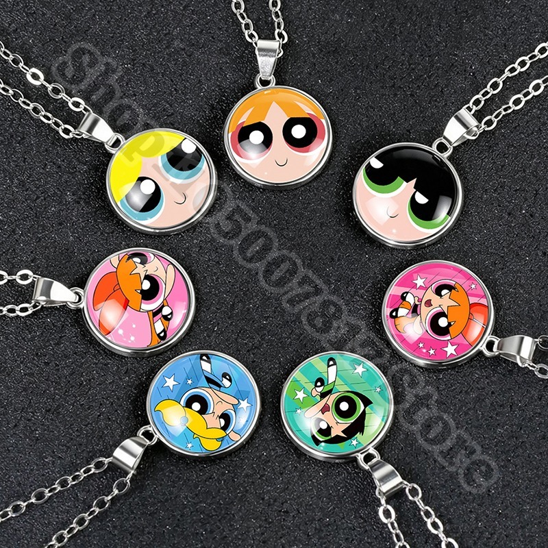 قلادة كاوايي لفتيات باوربافز ا - مراجعة Anime Pendant Necklace وسعره