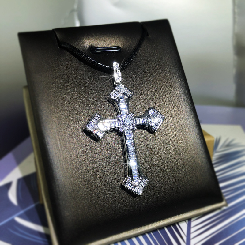 925 فضة غرامة الأبيض الزركون ا - مراجعة 925 Sterling Silver Chain Necklace Men وسعره