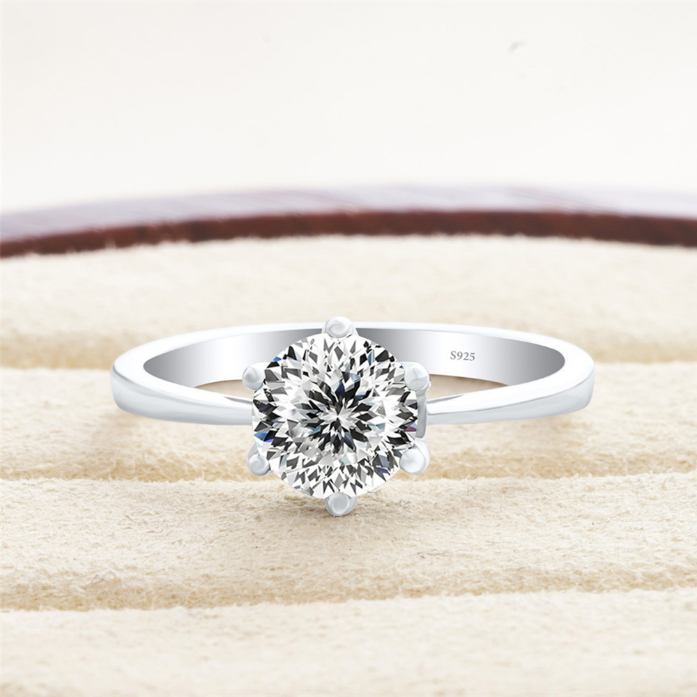 خاتم موسانيت كلاسيكي بستة مخال - مراجعة Moissanite Engagement Ring 1 Carat وسعره