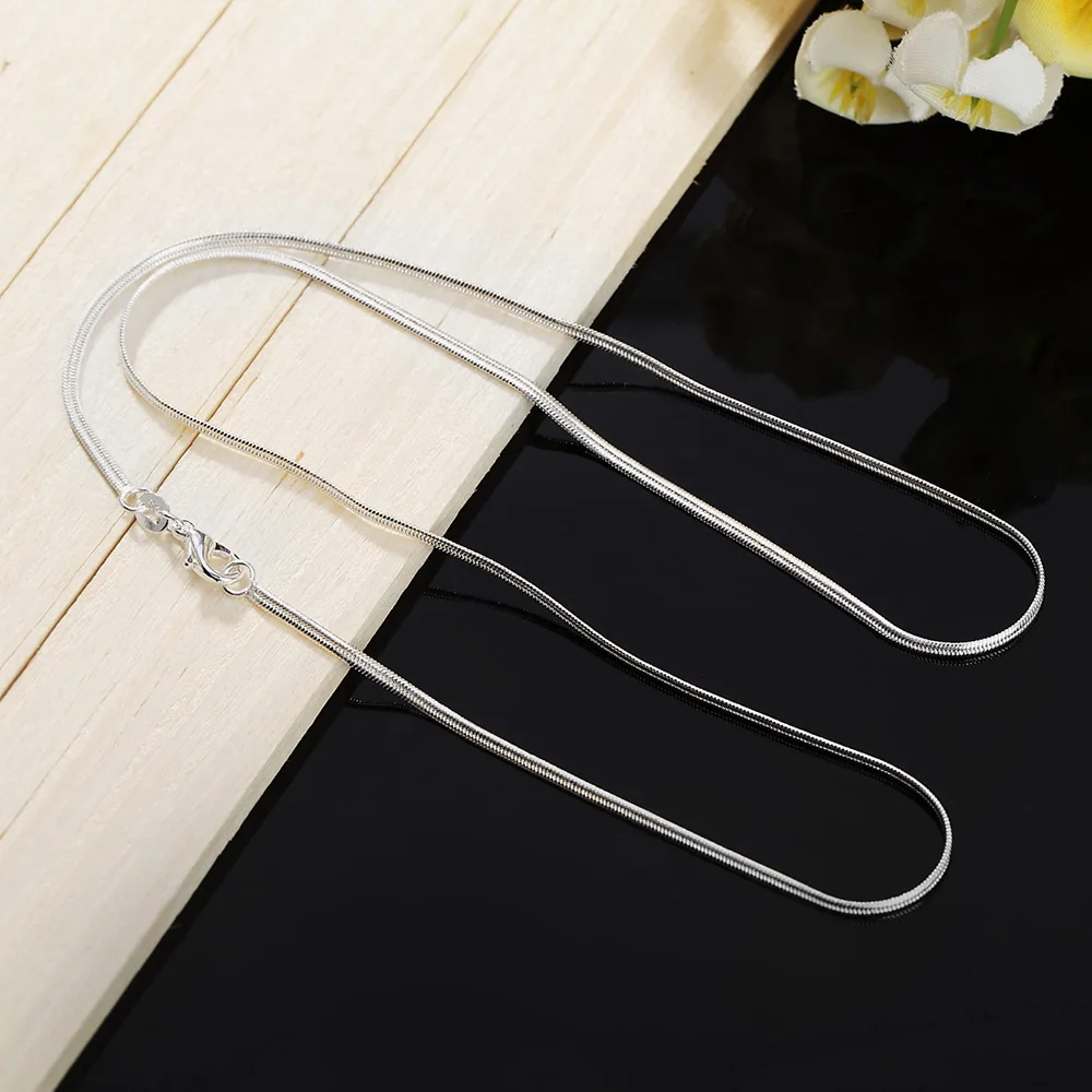 925 فضة قلادة للرجال والنساء ، - مراجعة 925 Sterling Silver Chain Necklace Men وسعره
