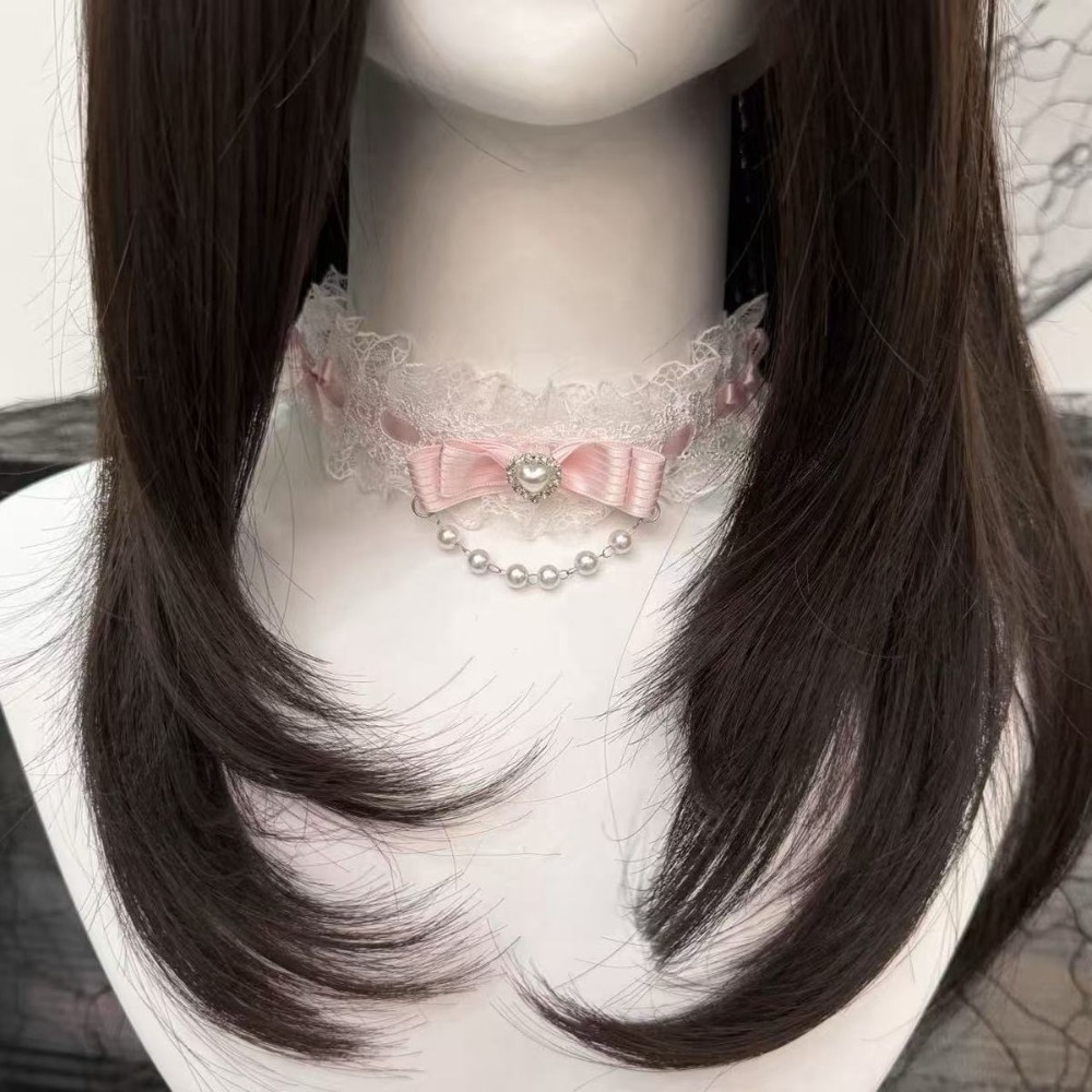 قلادة تشوكر عصرية من الدانتيل  - مراجعة Pearl Choker Necklace Vintage وسعره