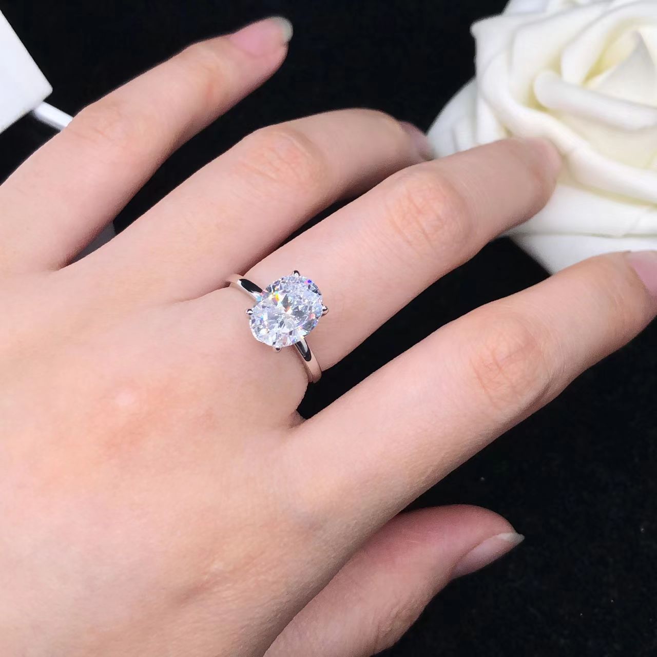 1/2/3 قيراط البيضاوي قطع مويسا - مراجعة Moissanite Engagement Ring 1 Carat وسعره
