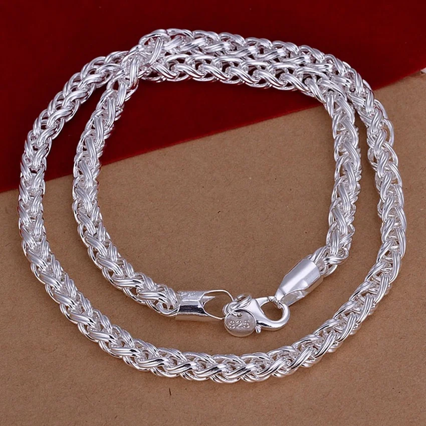 50 سنتيمتر 925 فضة 6 مللي متر  - مراجعة 925 Sterling Silver Chain Necklace Men وسعره