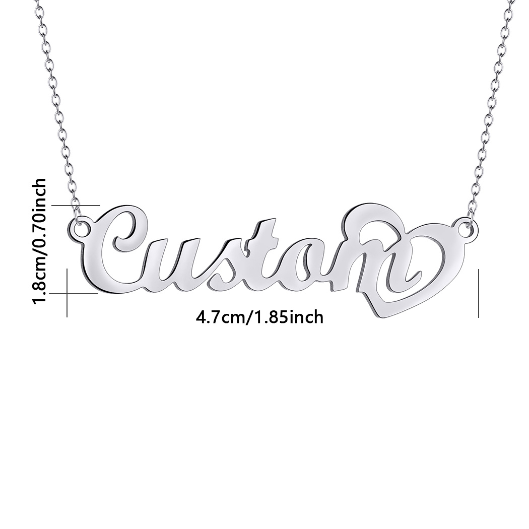 قلادة اسم مخصصة للنساء ، سلسلة - مراجعة Custom Name Necklace Stainless Steel وسعره