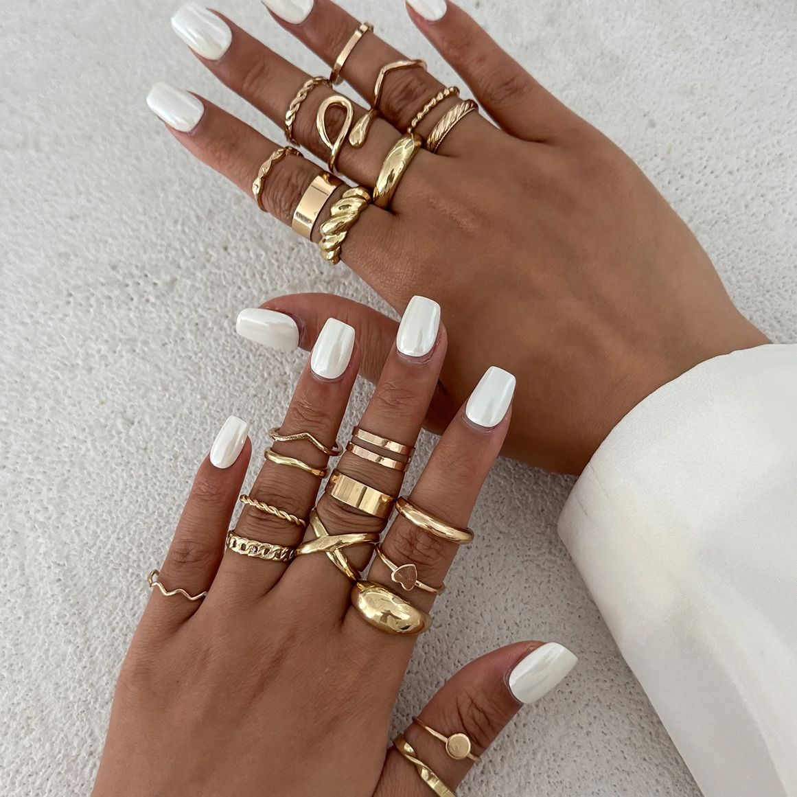 KunJoe 24 قطعة/المجموعة العصري - مراجعة Vintage Punk Knuckle Rings Set وسعره
