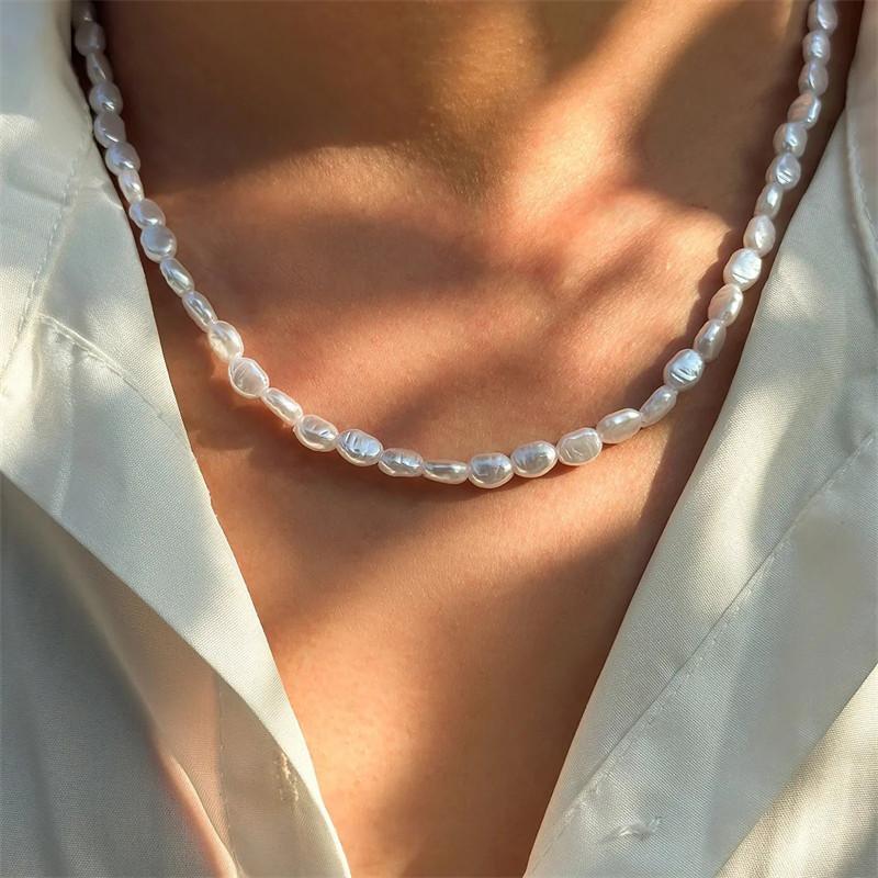 موضة جديدة بسيطة تقليد اللؤلؤ  - مراجعة Pearl Choker Necklace Vintage وسعره