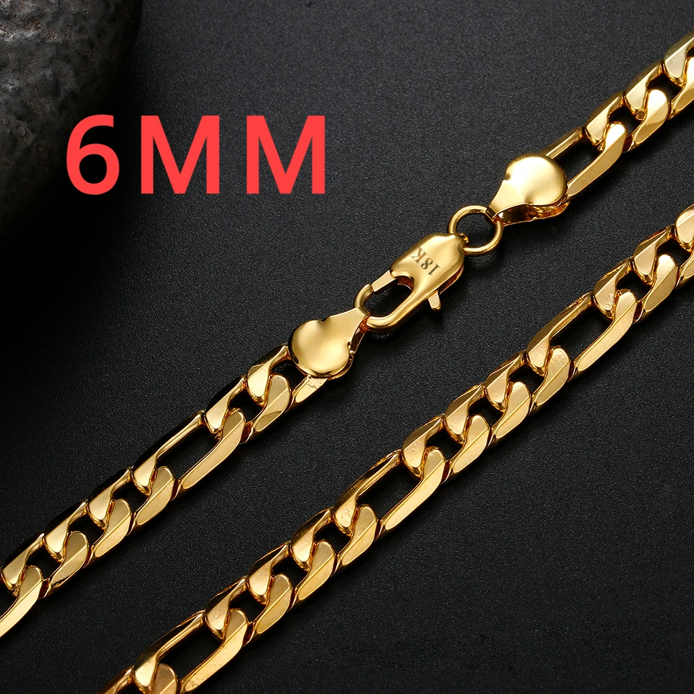 925 فضة 18K عقد ذهب 6 مللي متر - مراجعة 925 Sterling Silver Chain Necklace Men وسعره