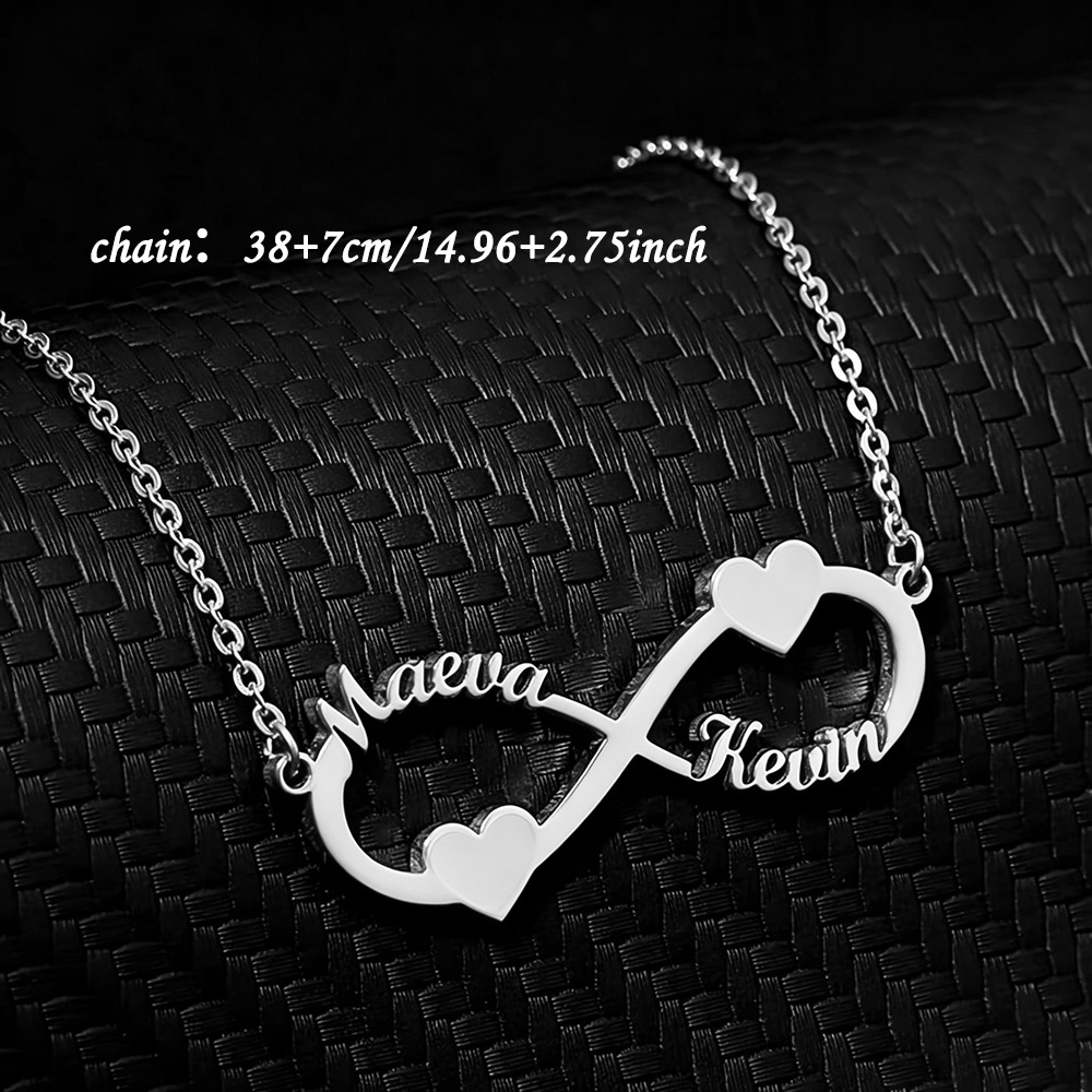 قلادة مخصصة بالاسم مع قلادة عل - مراجعة Custom Name Necklace Stainless Steel وسعره