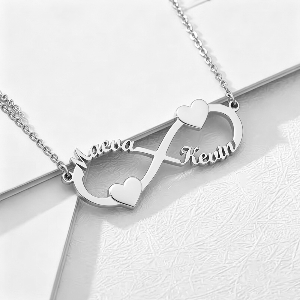 قلادة مخصصة بالاسم مع قلادة عل - مراجعة Custom Name Necklace Stainless Steel وسعره