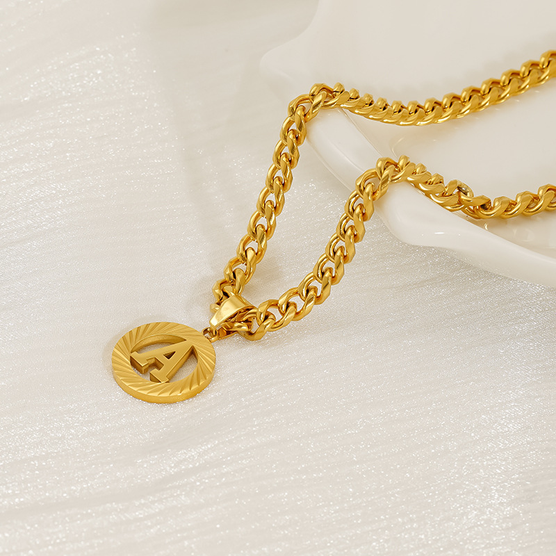 الفولاذ المقاوم للصدأ 5 مللي م - مراجعة Initial Letter Necklace 18K Gold وسعره