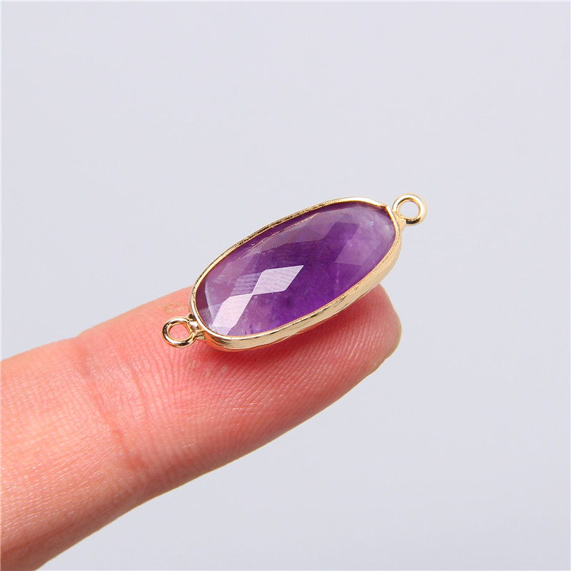 2 قطعة 10X26mm الطبيعية مزدوجة - مراجعة Crystal Pendant Necklace Natural Stone وسعره