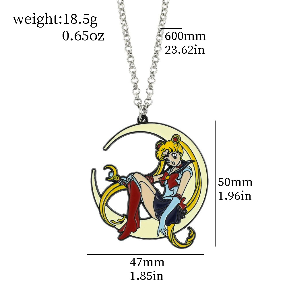 قلادة معدنية مطلية بالمينا بتص - مراجعة Anime Pendant Necklace وسعره