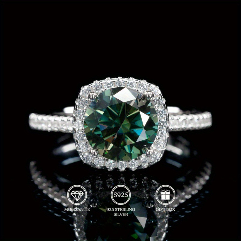 خاتم زفاف من الموسانيت الأخضر  - مراجعة Moissanite Engagement Ring 1 Carat وسعره