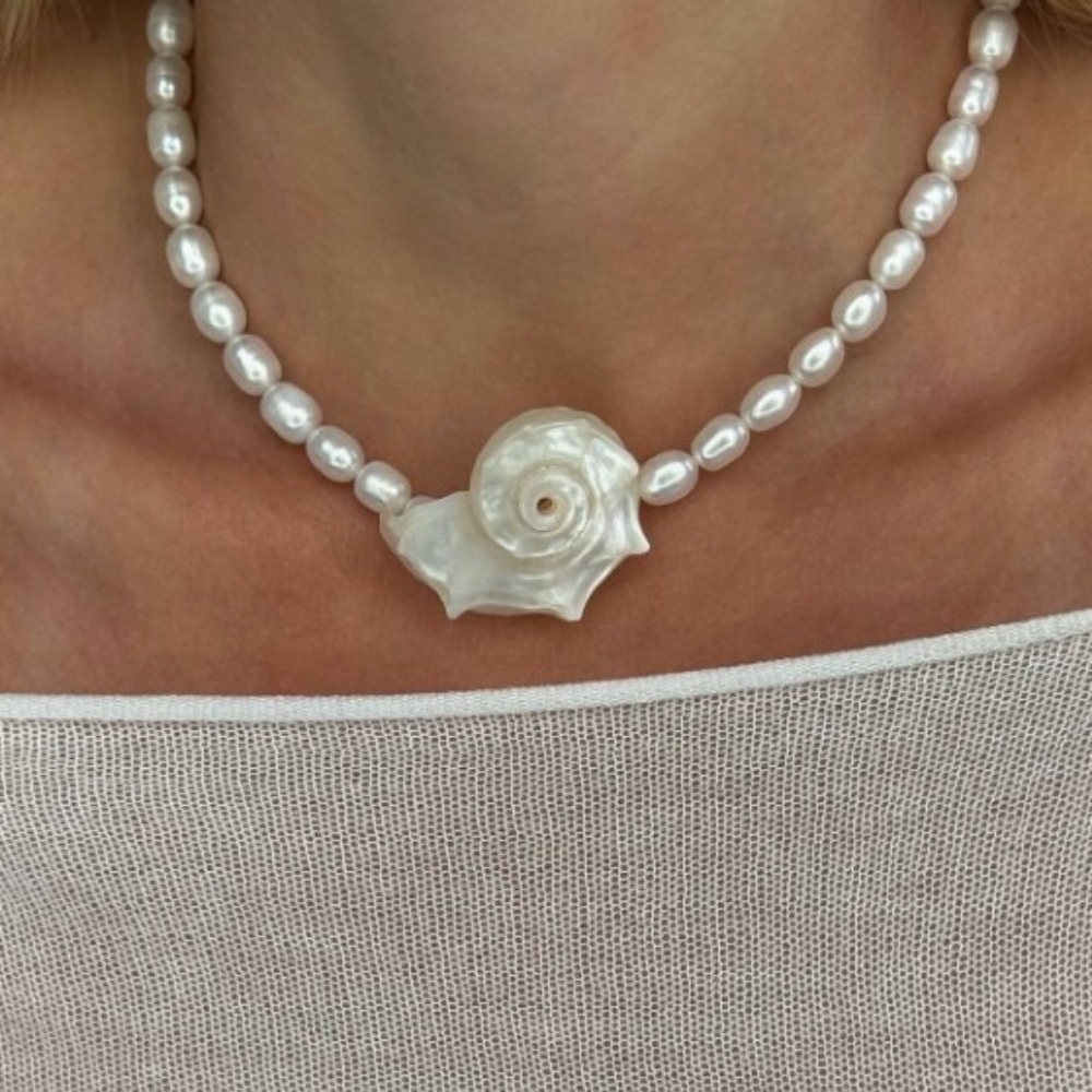 قلادة بوهيمية عتيقة الطراز من  - مراجعة Pearl Choker Necklace Vintage وسعره