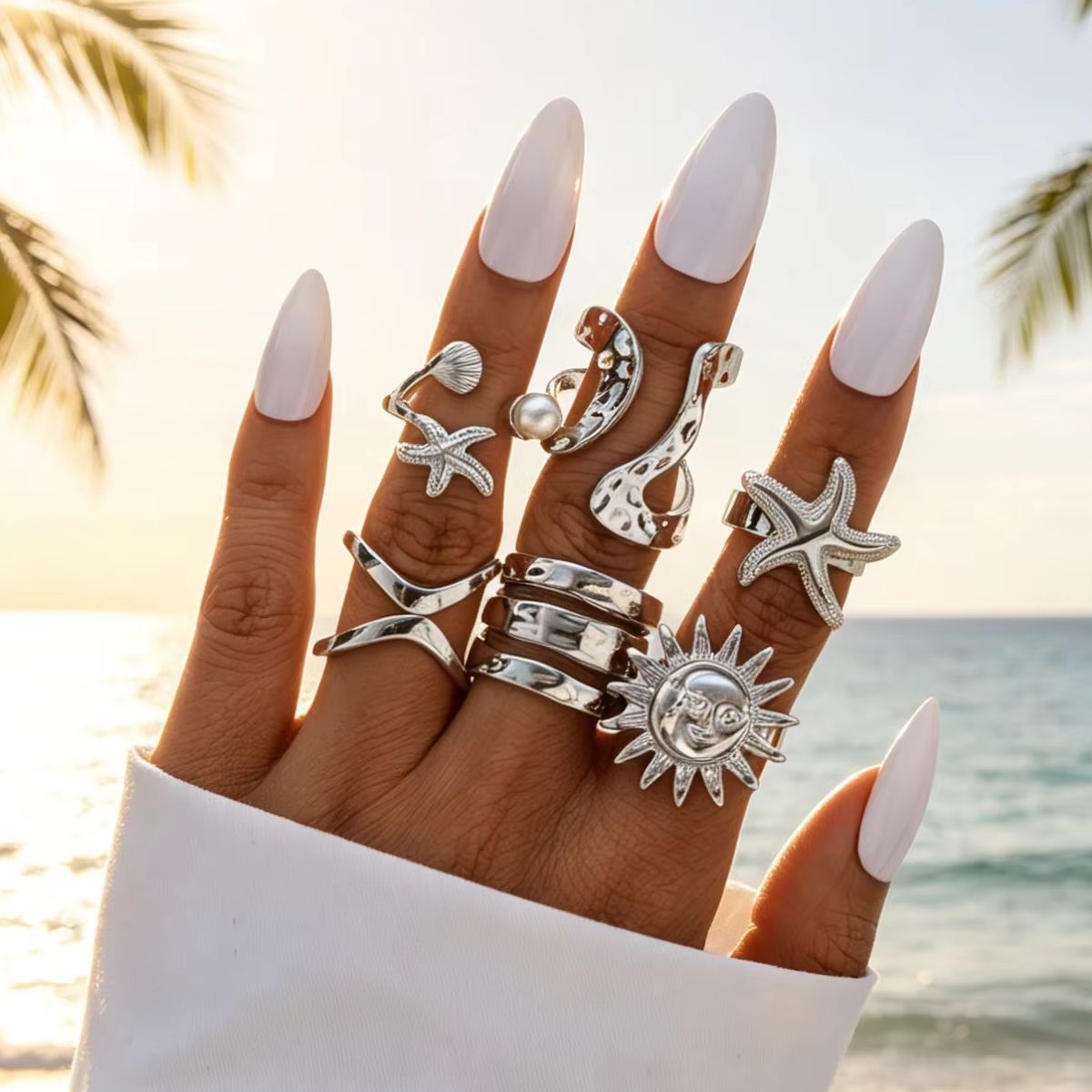 6 قطع من خواتم الأصابع بتصميم  - مراجعة Vintage Punk Knuckle Rings Set وسعره